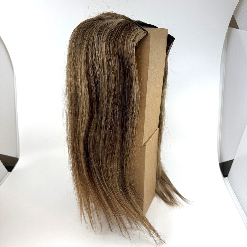 Glam Seamless U-Part Wig Bronzed Brown/ Lt Golden Blonde 16" 100% Human Hair NEW